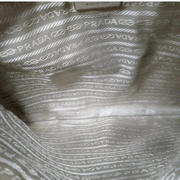 Prada Cinghiale Trimmed Y2K Cream Tan Orange Structured Vintage Canapa Tote Bag - Picture 13 of 14